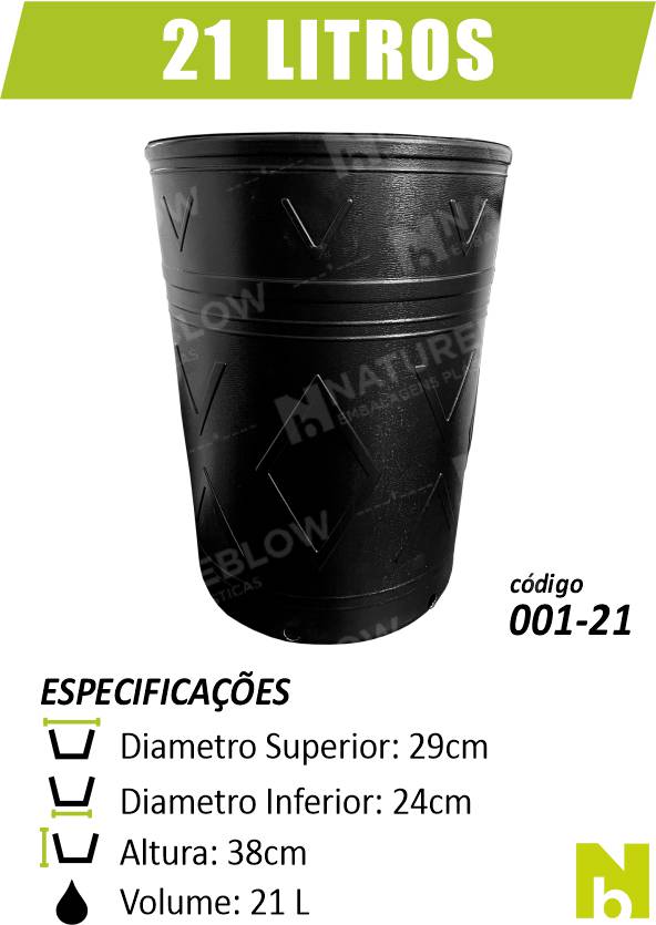 Pote de 21 Litros